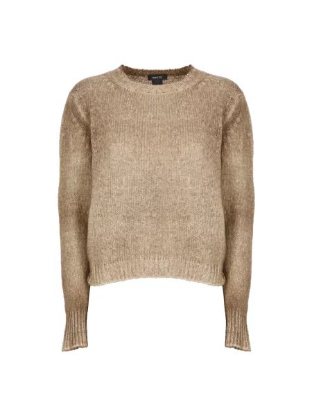 Sweter Avant Toi z kaszmiru ze sznurkiem brązowy