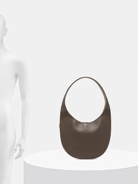 Кожаная сумка Coperni без косточек коричневая