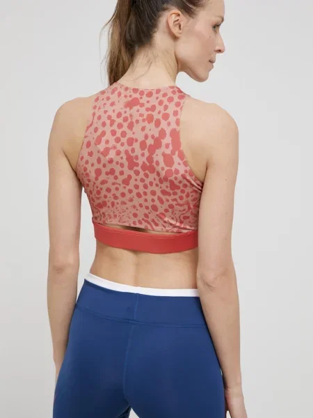 Sportovní podprsenka Reebok oranžová vzorovaný