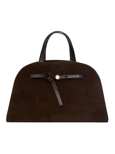 Top Tory Burch zamszowy brązowy