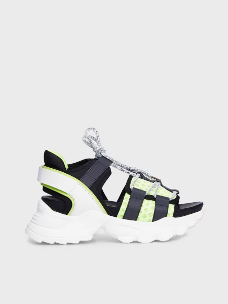 Сандалії PRPY салатовий текстиль/шкіра