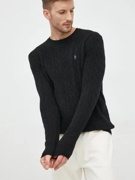 Polo Ralph Lauren pulover de lana barbati light negru
