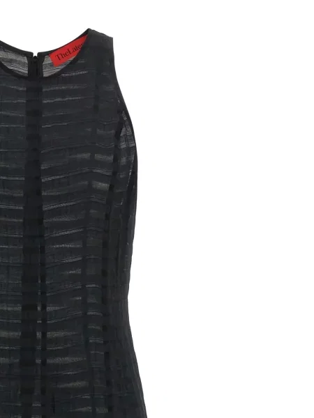 Rochie midi Thelatest cu dungi de costum negru