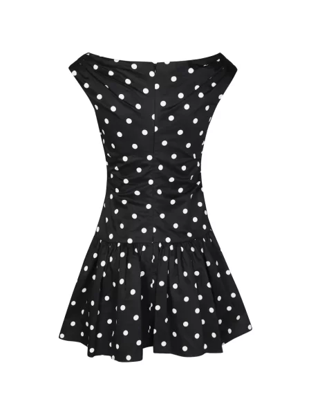 Rochie Self-portrait cu buline cu volane negru