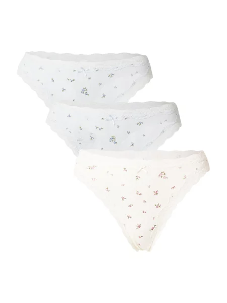 Lindex Tanga WILMA albastru pastel / verde / roz alb