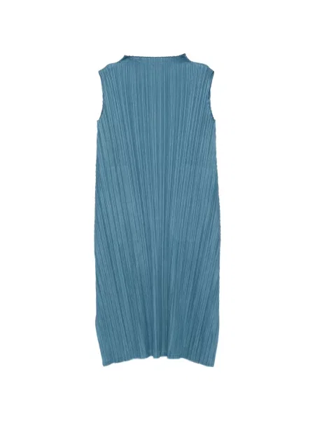 Rochie Pleats Please Issey Miyake fără mâneci albastru