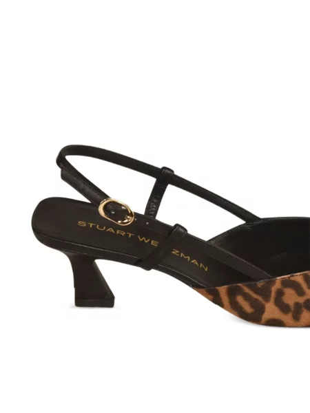 Pantofi cu toc Stuart Weitzman slingback maro