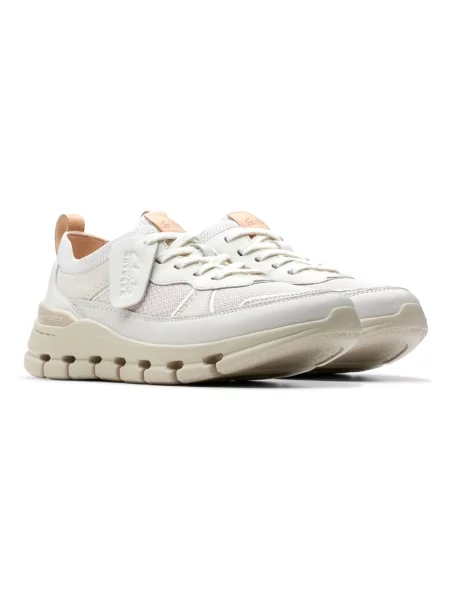 Sneakersy Clarks skórzane białe