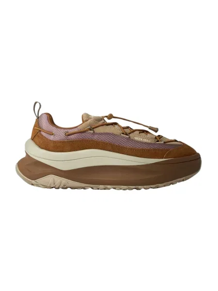 Sneakersy Moon Boot sznurowane koronkowe chunky brązowe