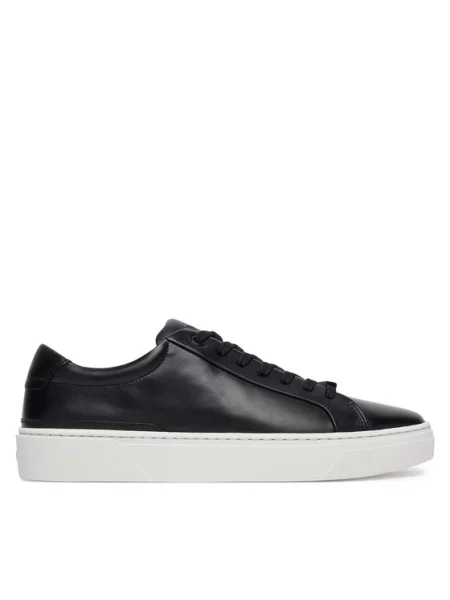 BOSS BLACK Bőr sneakers tornacipő Gary_Tenn_nalu_N fekete
