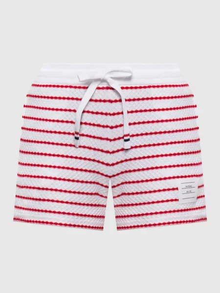 Шорты Thom Browne в полоску белые