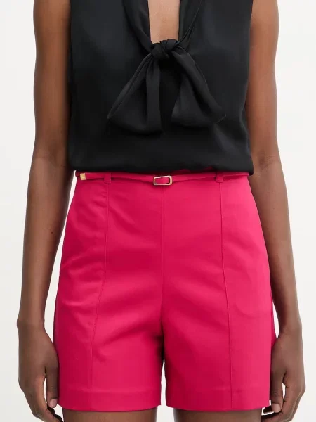 Marciano by Guess szorty eleganckie z bawełną SUNNY różowe