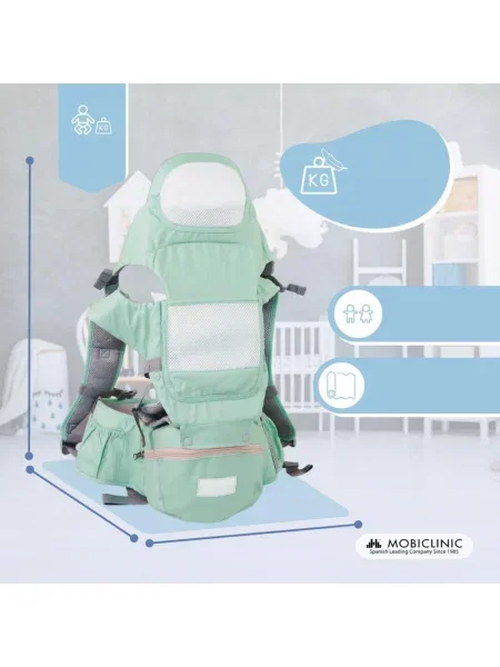 6 w 1 ergonomiczny oddychający plecak-nosidełko dla dziecka miesięcy zielony