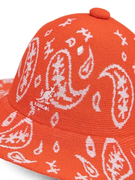 Pălărie Kangol cu model paisley portocaliu