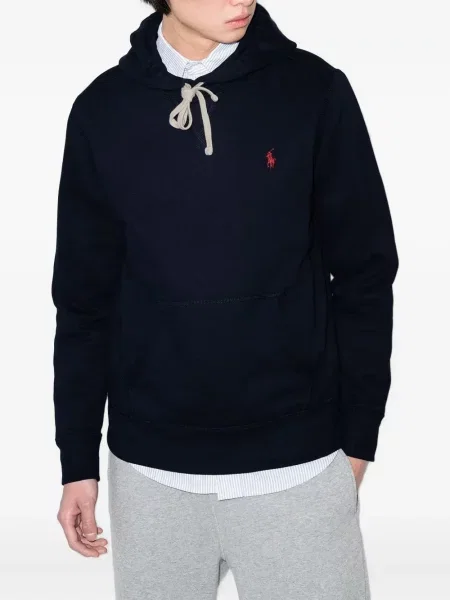 Șosete Polo Ralph Lauren cu broderie în carouri plisate albastru