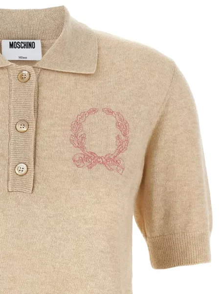 Polo Moschino cu broderie