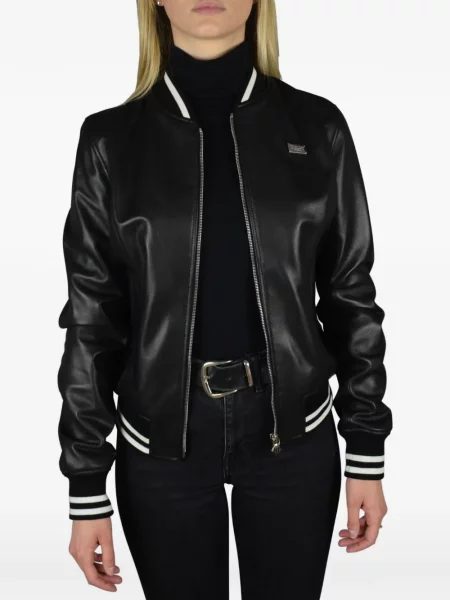 Geacă bomber Philipp Plein cu autograf negru