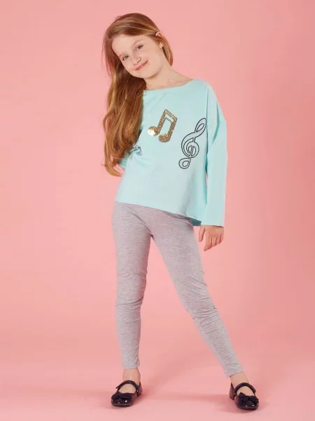 Leggings copii Yups gri