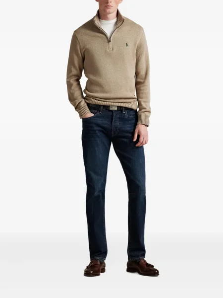 Ριγέ polo Polo Ralph Lauren με κουκούλα με αυτόγραφο λευκό