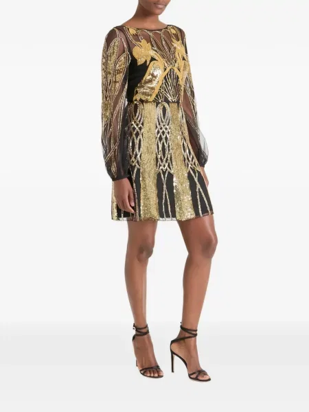 Rochie mini Temperley London cu paiete negru