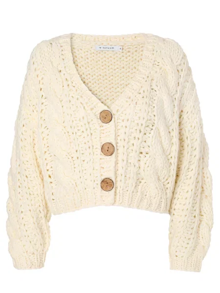 TATUUM Cardigan dimensiuni mari Una fildeş