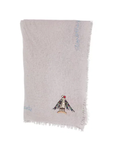 Fular Mouleta cu broderie gri