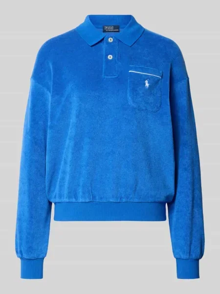 Koszulka polo o kroju regular fit z mieszanki bawełny Polo Ralph Lauren błękitna