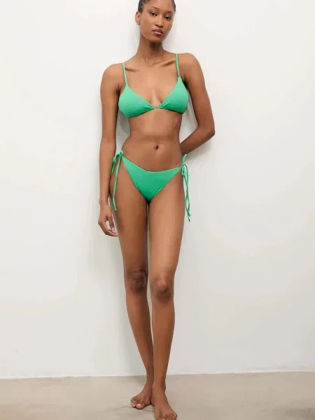 Dvoudílné plavky Answear.LAB mírně vyztužený košík zelená