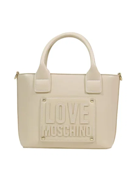 Torba podróżna Love Moschino z logo biała