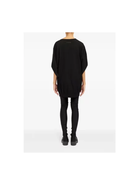 Sukienka mini Mm6 Maison Margiela z dekoltem w serek czarna