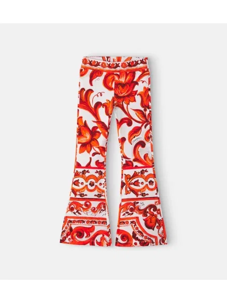 Gyerek nadrág Dolce&gabbana narancsszínű