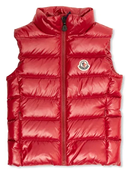 Kamizelka puchowa dziecięca Moncler Enfant czerwona