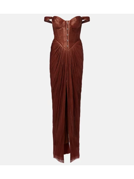 Rochie Maria Lucia Hohan de mătase maro