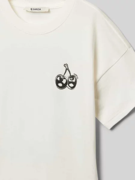 T-shirt z nadrukowanym motywem Garcia biała