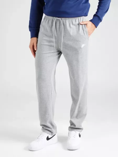 Nike Sportswear Nohavice Club Fleece sivá melírovaná biela