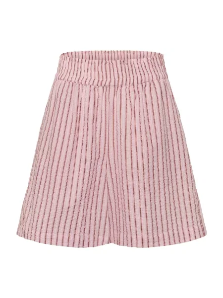 Kaffe Pantaloni roz pudră / bordeaux roșu