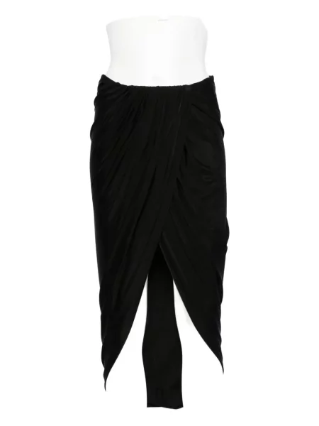 Mały spódnica mini Francesco Murano asymetryczna drapowana czarna