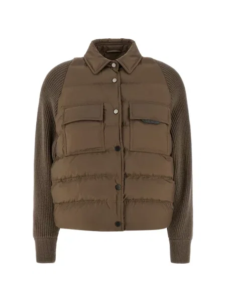 Geacă Brunello Cucinelli matlasată maro