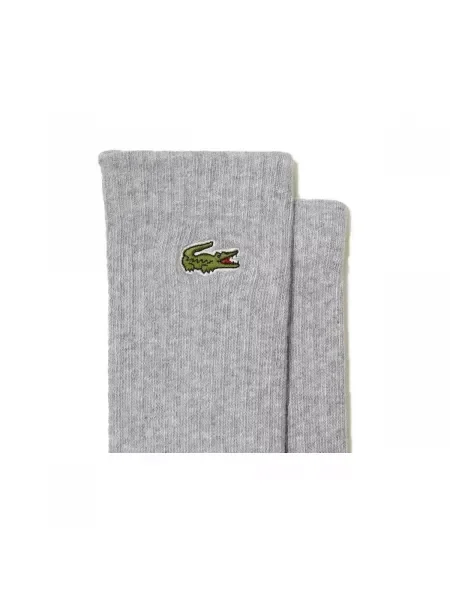 Ponožky Lacoste 3 páry strieborných podbradníkov/bielych/navy blue biela