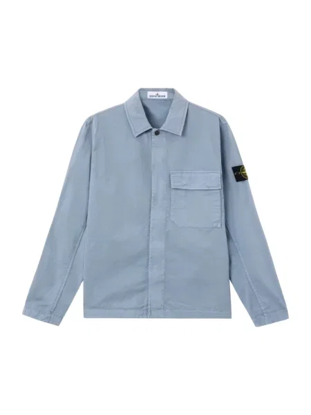 Kurtka koszulowa Stone Island z kamieniami niebieska