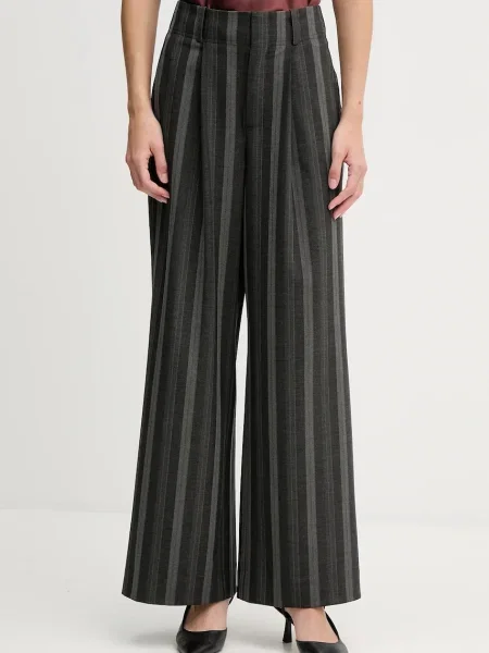 Mos Mosh pantaloni EVINE lat high waist gri