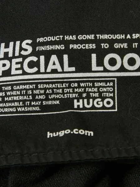 Džinsai Boss Green Hugo Boss penkių kišenių dizainas juoda
