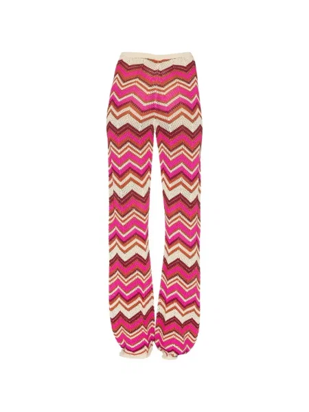 Pantaloni Devon Windsor tricotate roz