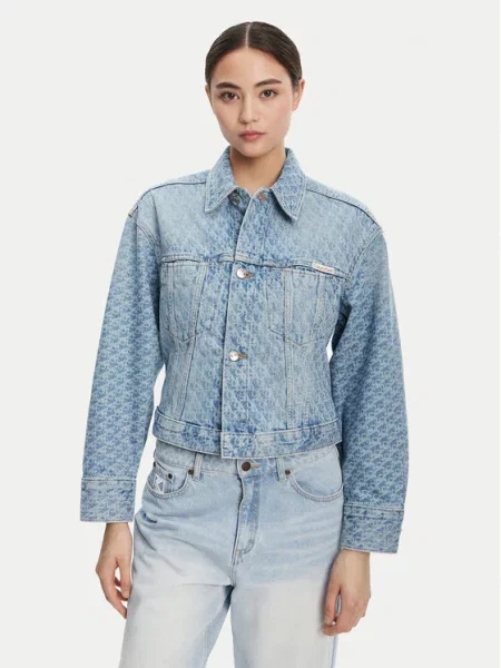 Calvin Klein Jeans Kurtka jeansowa Oversize niebieski
