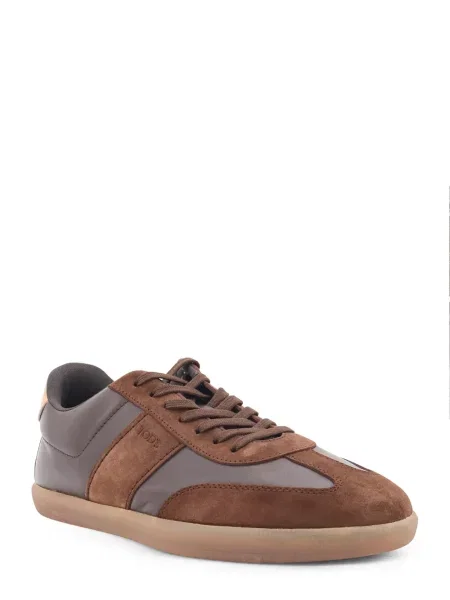 Sneakerși Tod's din piele de căprioară maro