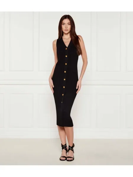 MICHAEL Michael Kors rochie midi mulată negru