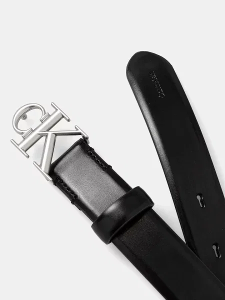 Calvin Klein pas usnjen črna