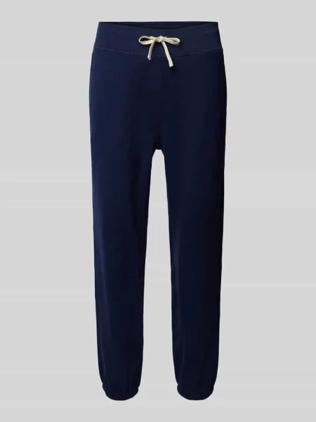 Dzianinowe spodnie dresowe Ralph Lauren niebieskie