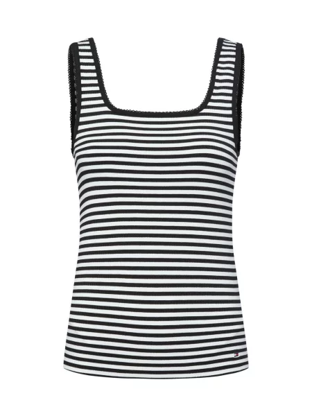 Tommy Hilfiger Top Kobiety Dżersej czarny|biały w M biały