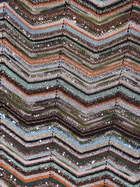 Rochie Missoni cu paiete tricotate maro
